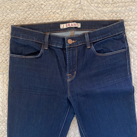 J Brand Dark Wash Starless Skinny Mid Rise Cropped Denim, size 29 - Picture 6 of 11